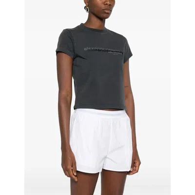 Alexander Wang T-shirt With Logo In Gray