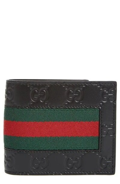 Shop Gucci New Web Wallet In Black