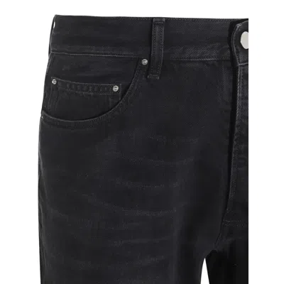 Amiri Straight Trousers With Five Pockets And Belt Loops In Black