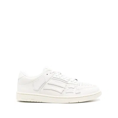 Amiri Pacific Bones Leather Panelled Sneakers In Nude