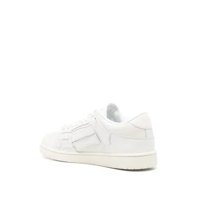 Amiri Pacific Bones Leather Panelled Sneakers In Nude