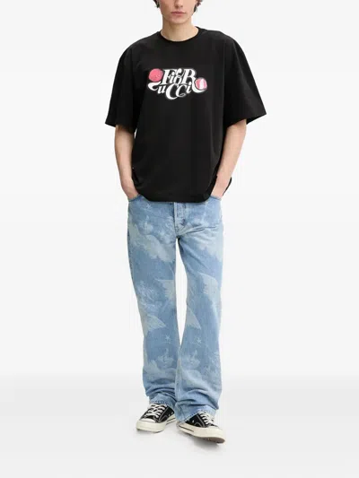 Fiorucci Logo-print T-shirt In Black