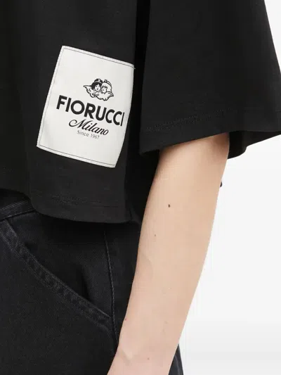 Fiorucci Cropped T-shirt In Black
