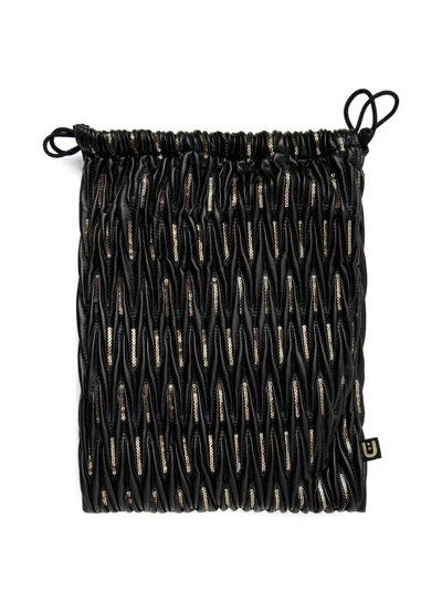 Subu Banquet Sequin Mules In Black