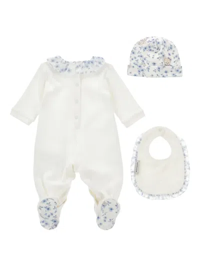 Monnalisa Cotton Babygrow (set Of Three) In Multi