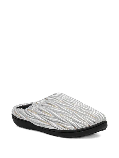 Subu Sequin-embellished Mules In Silver