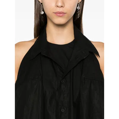 Balenciaga Suspended Shirt Dress In Black