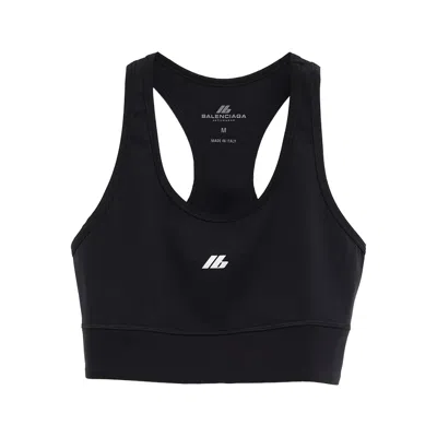Balenciaga Activewear Sleeveless Top In Matt Nylon Blend In Black