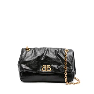 Balenciaga Shoulder Bags With Chain-link Strap And Metallic Hardware In Black