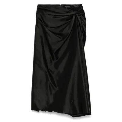 Balenciaga Draped Skirt In Black