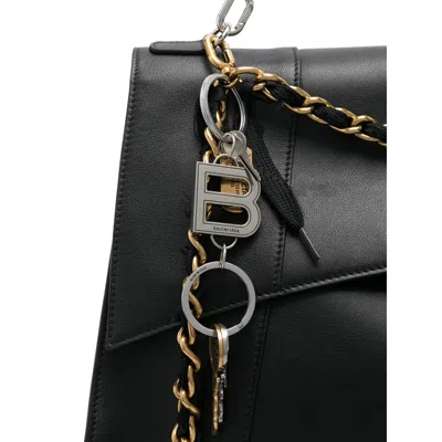 Balenciaga Large Hourglass Soft Tote Bag In Black