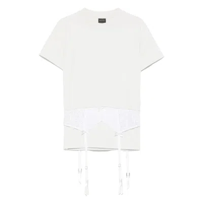 Balenciaga Chalk Stretch Cotton T-shirt In White