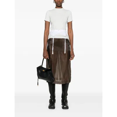 Balenciaga Chalk Stretch Cotton T-shirt In White