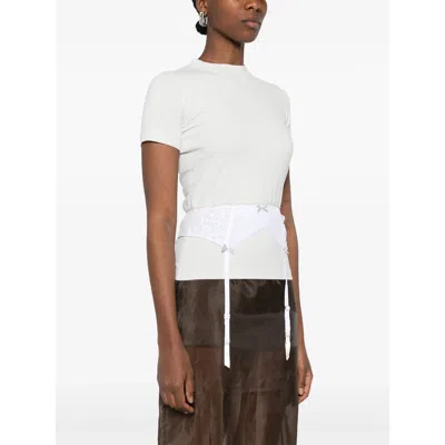 Balenciaga Chalk Stretch Cotton T-shirt In White