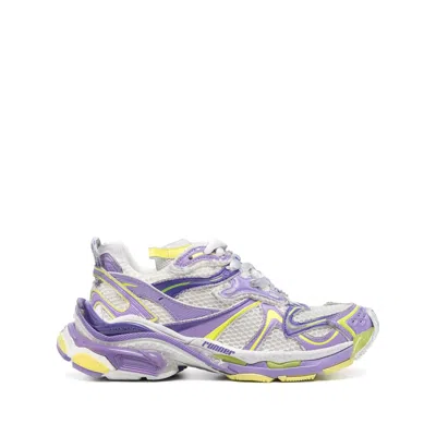 Balenciaga Runner 2 Lilac Yellow Polyurethane Sneakers In Purple