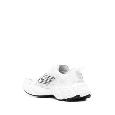 Balenciaga Monday Leather & Synthetic Sneakers In White