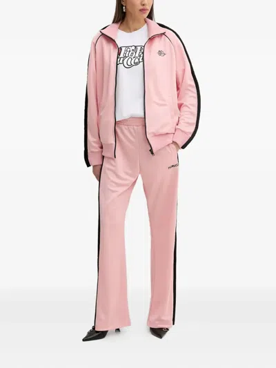 Fiorucci Panelled Zip-up Sweatshirt In Pink