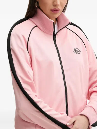 Fiorucci Panelled Zip-up Sweatshirt In Pink