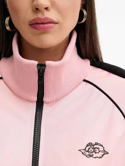 Fiorucci Panelled Zip-up Sweatshirt In Pink