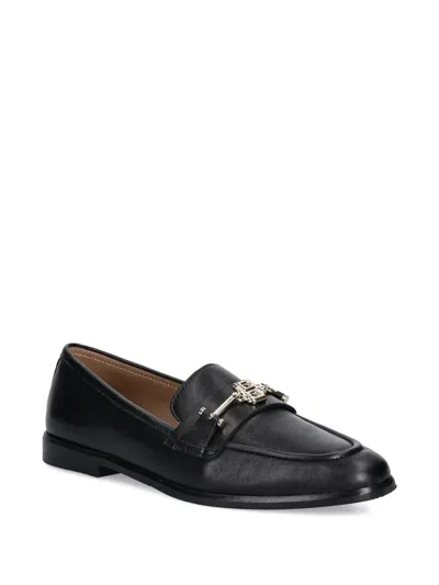 Hugo Boss Logo-plaque Loafers In Black