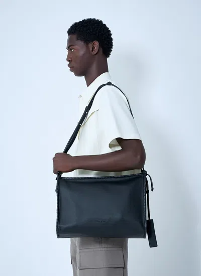 Bottega Veneta Men Corriere Crossbody Bag In Black