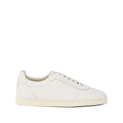 Brunello Cucinelli Leather Sneakers In White