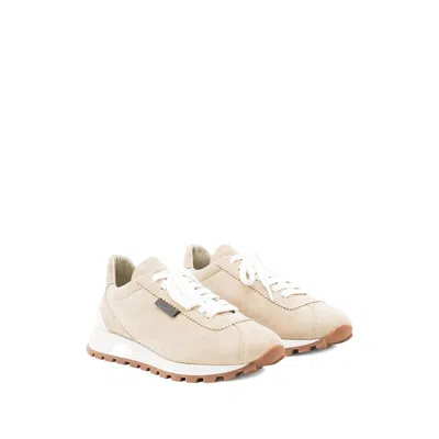 Brunello Cucinelli Sneakers Neutral, White In Neutral