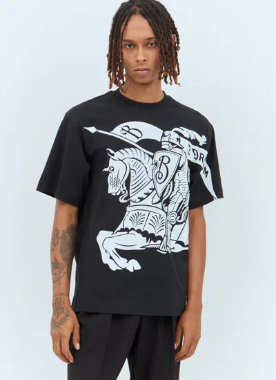 Burberry Short Sleeve T-shirt In Black