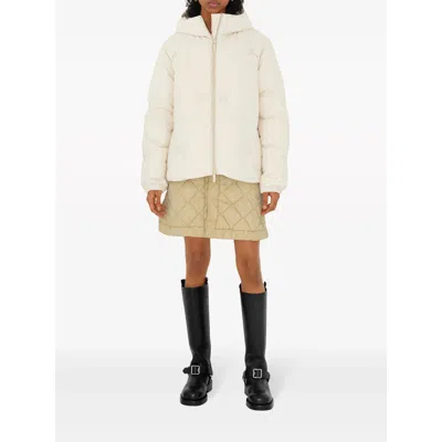 Burberry Almond Beige Quilted A-line Skirt In Neutral