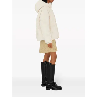 Burberry Almond Beige Quilted A-line Skirt In Neutral