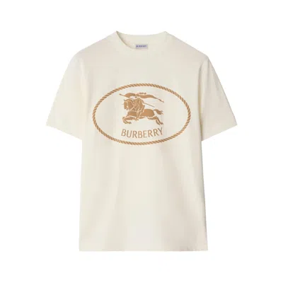 Burberry 'seth' Crew Neck T-shirt In White