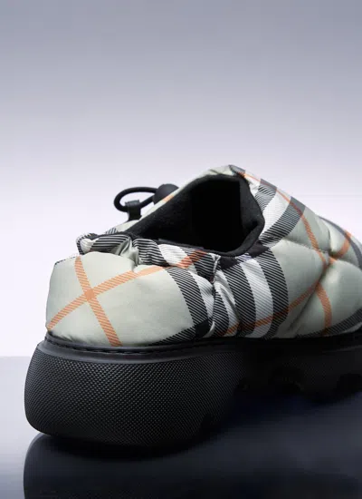 Burberry Pillow' Light Green Polyamide Blend Slippers In White