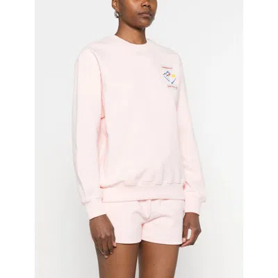 Casablanca Mountain Sports Crewneck Sweater In Pink