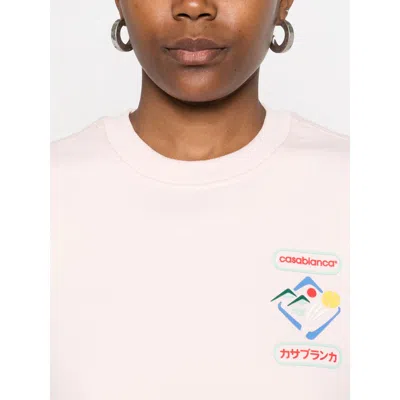 Casablanca Mountain Sports Crewneck Sweater In Pink