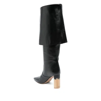 Chloé High Heel Knee-high Square Toe Boot In Multi
