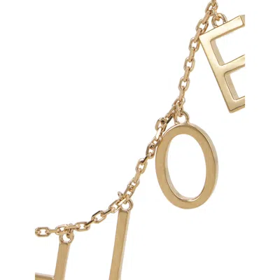 Chloé Chloe Women Gold Metal Chloe Letters Necklace