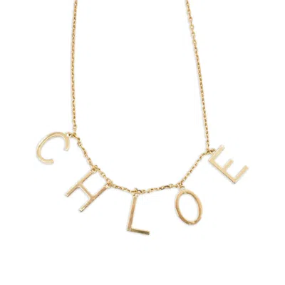 Chloé Chloe Women Gold Metal Chloe Letters Necklace
