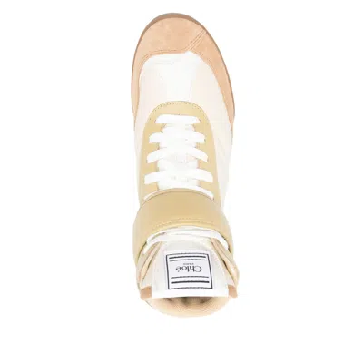 Chloé Chloè Kick Leather Sneakers In White