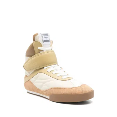 Chloé Chloè Kick Leather Sneakers In White