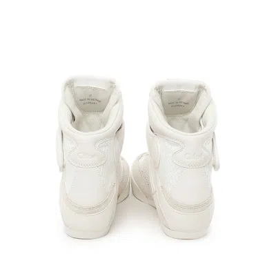 Chloé Mesh And Suede Kick High-top Sneakers In White