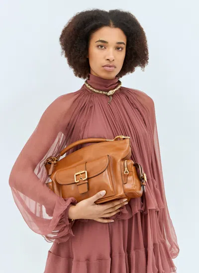 Chloé Chloe' Women Leather Camera Bag In Brown