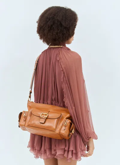 Chloé Chloe' Women Leather Camera Bag In Brown