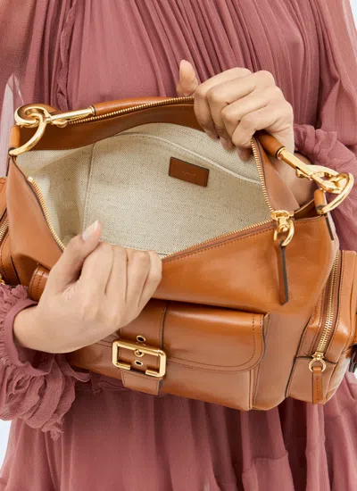 Chloé Chloe' Women Leather Camera Bag In Brown