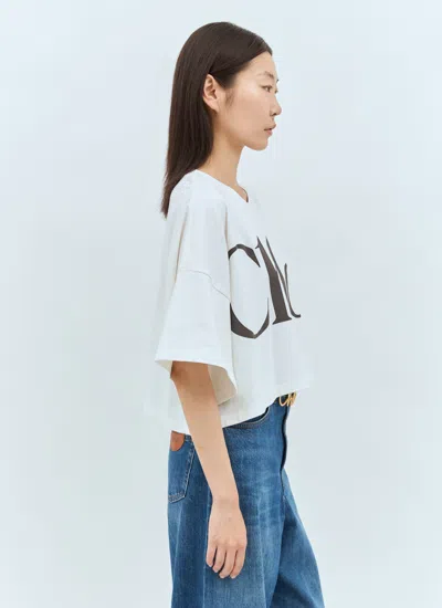 Chloé Oversize Cotton T-shirt In White
