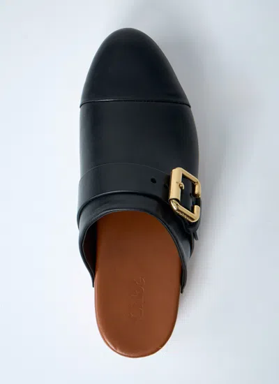 Chloé Chloè Jeannette Leather Clogs In Black