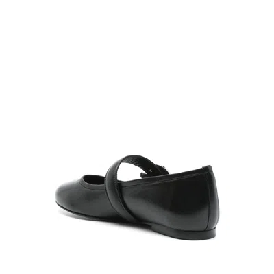Coperni Leather Ballet Flats In Black