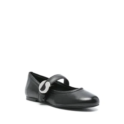 Coperni Leather Ballet Flats In Black