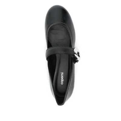 Coperni Leather Ballet Flats In Black