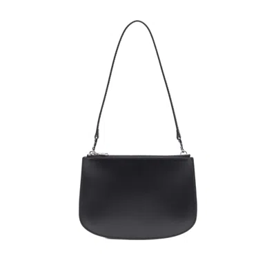 Diesel 1dr 20. Twin Shoulder Bag In Black Leather In Black