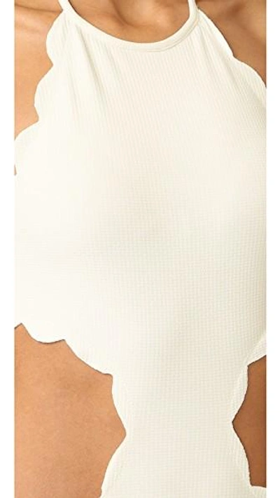 Shop Marysia Mott Cutout Maillot In Coconut